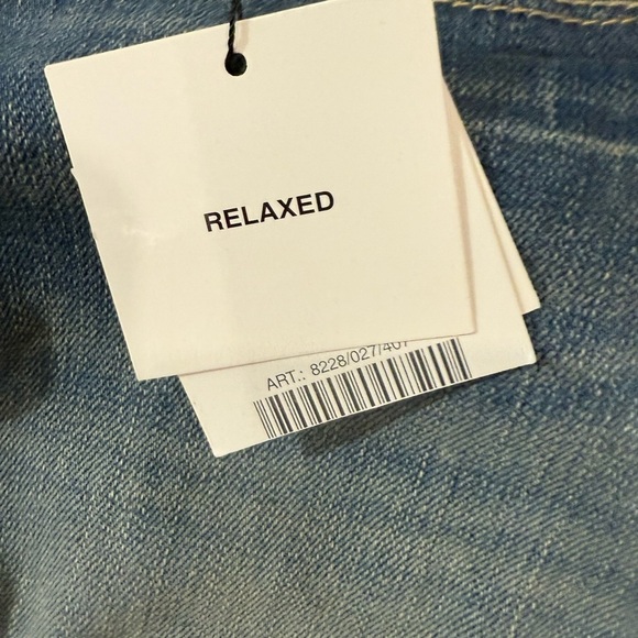 Zara Women Relaxed Mid Waist Mid Rise Jeans Oversized Distressed Blue Size 4 - Picture 9 of 15